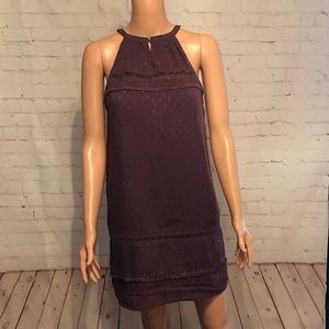 Loft wine colored burgundy purple dress Small